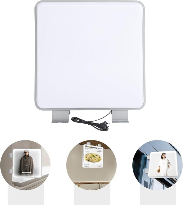 Caja de luz de acrílico cuadrada para exterior lista para rotular.