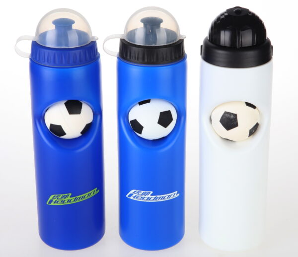 Botella plástica Gol 750ml tapa tipo domo y pelota extraíble