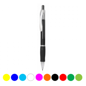 Boligrafo ZONET cuerpo plástico color traslúcido tinta azul.