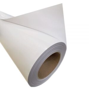 Rollo de pelicula de impresión UV DTF CRYSTAL tipo A con soporte blanco 0.31x100 mts.
