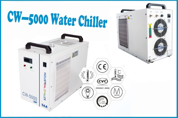 Enfriador de agua industrial (chiller) S&A CW-5000TG Para tubo lase CO2 de 80w-100w