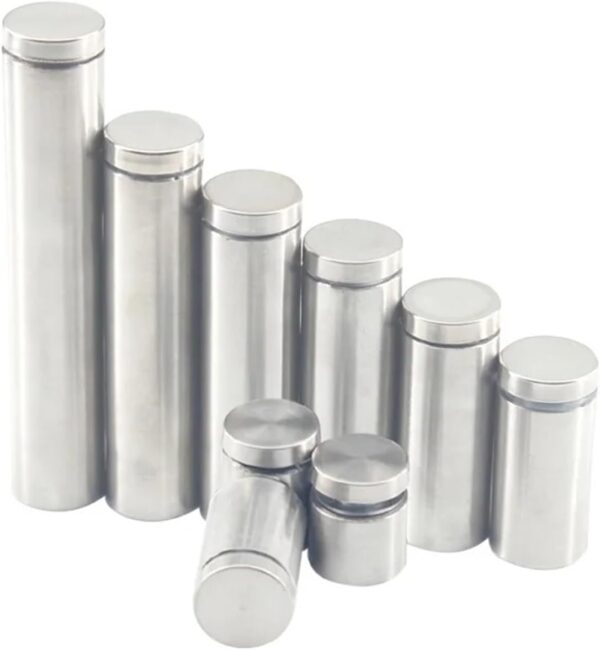 Soportes separadores de acero inoxidable para vidrio