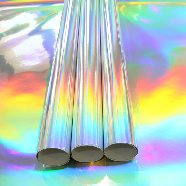 Vinil holografico tornasol para impresión 1.52mts.