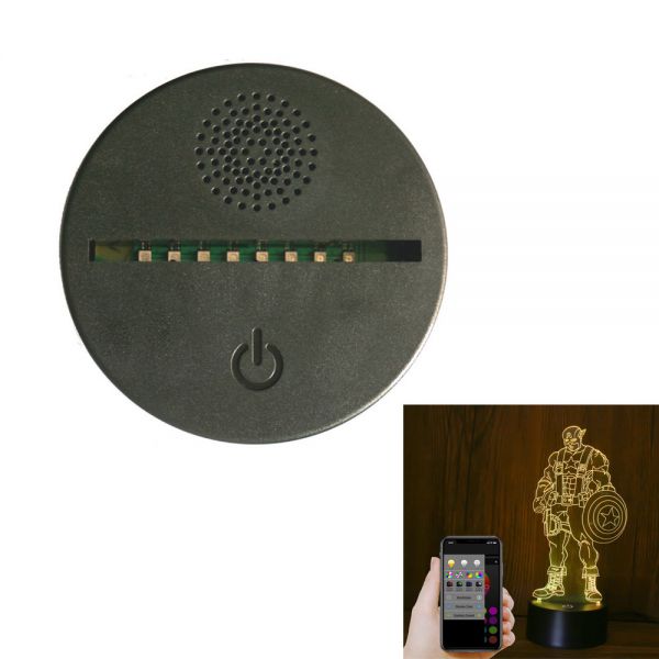 Base para lámpara con altavoz Bluetooth, interruptor táctil cable USB+Control 7 colores.
