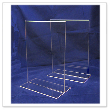 Porta menu para mesa en acrílico transparente tamaño carta